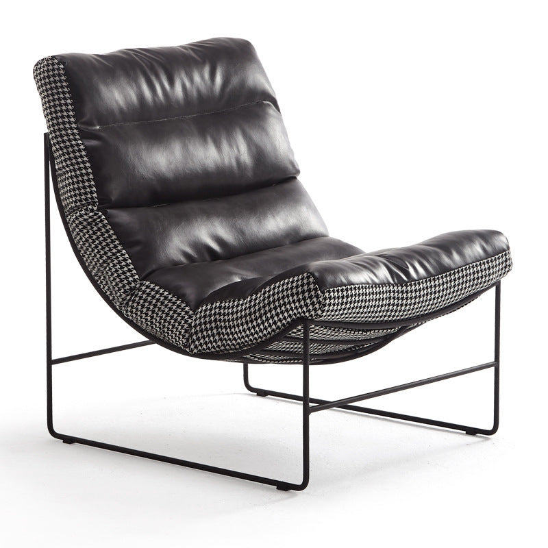 Factory direct living room iron sofa chair bedroom fabric lazy sofa balcony single casual chair popular lounge chair