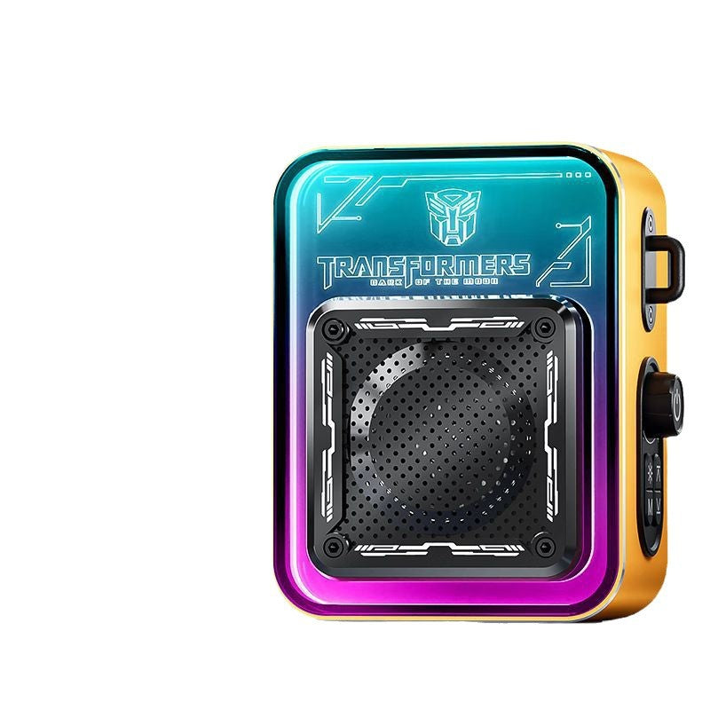 Transformers y02 high-looking bluetooth speaker with long battery life, high sound quality, portable, rechargeable, multi-functional with light