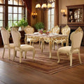 1.5m golden dining table + chair * 6 combination