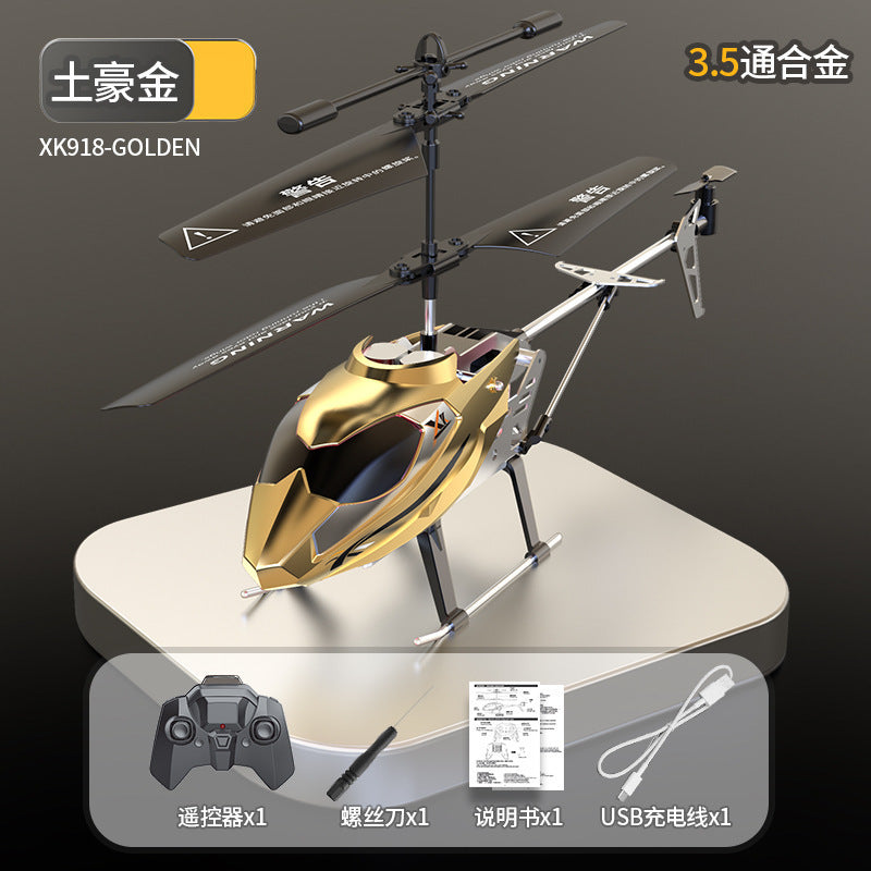 remote control aircraft model, rechargeable, drop-resistant, 3.5-channel, new sensor helicopter, children's flying toy for boys