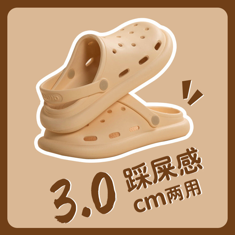 Crocs women's sandals 2023 summernew arrivalpopularthick solecute cartoon toe cap beach slippers trendy ins