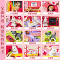 Kids' doctor play set - pretend play medical kit for girls, includes pet bus, baby girl gift box, birthday present