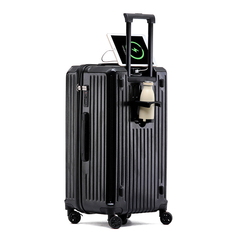 Pinghu ultra-light large-capacity suitcase women's trolley case 28-inch luggage five-wheel password case suitcase men's leather case