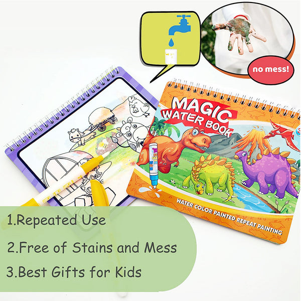 Cross-border  children's water painting book kindergarten painting book magical coloring painting can be repeatedly coloring set