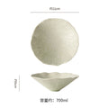 Ceramic asymmetrical fruit salad bowl - unique minimalist striped conical bowl - noodle bowl - sashimi & western cuisine serving bowl