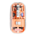 Tiger cat m133 wireless bluetooth tri-mode transparent mouse - rechargeable, low profile, ideal for women, tablets, laptops, and office use