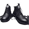Boots for men 2025 mid-top men's new arrival trendy men's shoes british style workwear leather boots men's high-top leather shoes winter