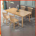 Nordic solid wood dining table modern casualaccessible luxury rectangular japanese table and chair combination dining table for home small apartment
