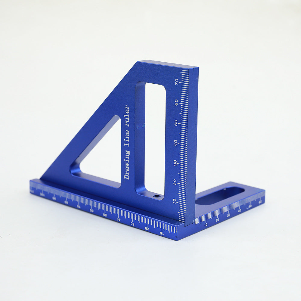 45 ° ruler 90 ° ruler aluminum alloy drawing ruler woodworking scribing ruler scale triangle ruler woodworking tools