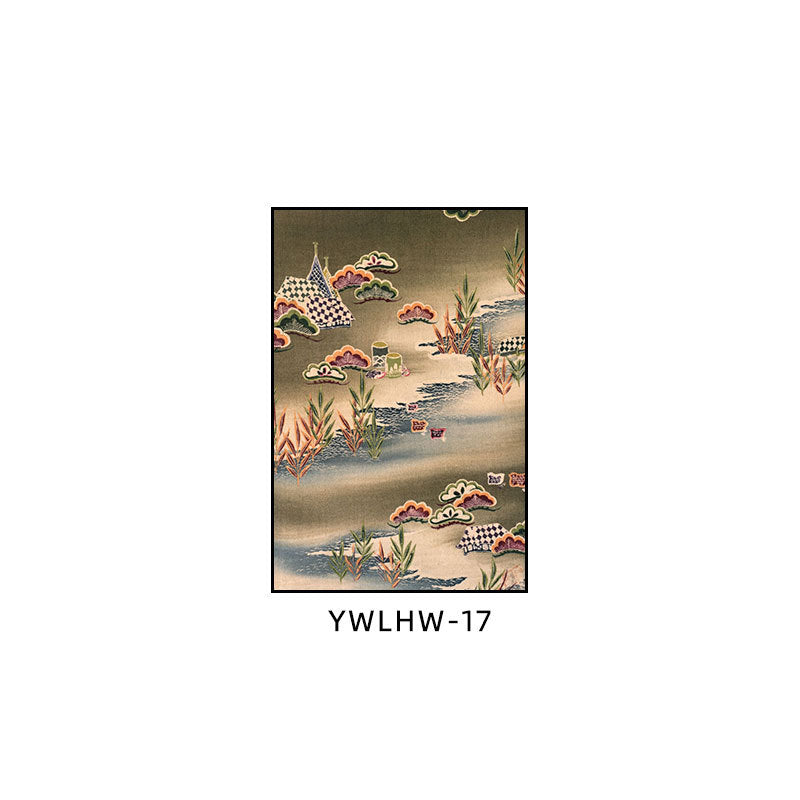 Japanese decorative painting Japanese restaurant traditional zen log wind pattern hanging painting sushi yakiniku shop box mural
