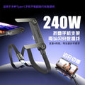 240w foldable charging cable with angled dual usb-c connectors, braided design, compatible with apple and huawei phones
