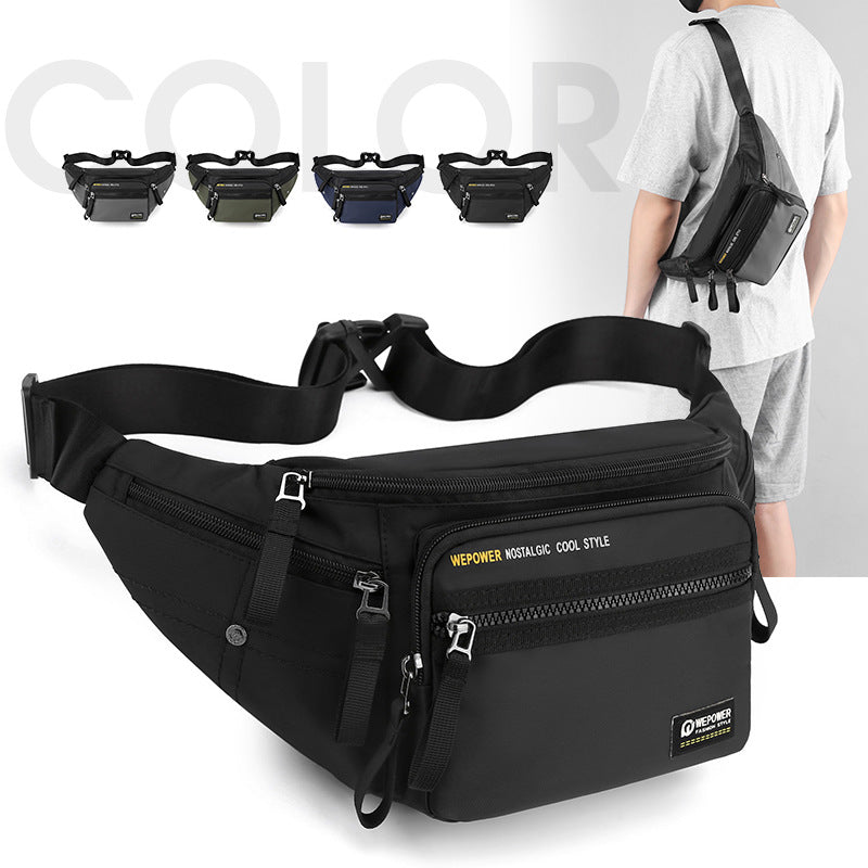 Factory wholesale new breast bag men's messenger bag outdoor running fanny pack multi-functional large-capacity shoulder bag