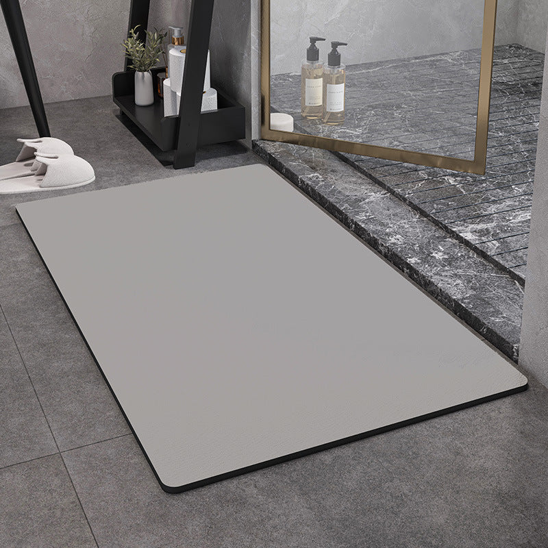 Solid color diatom mud floor mat bathroom quick-drying absorbent mat household upholstered mat bathroom square simple non-slip foot mat