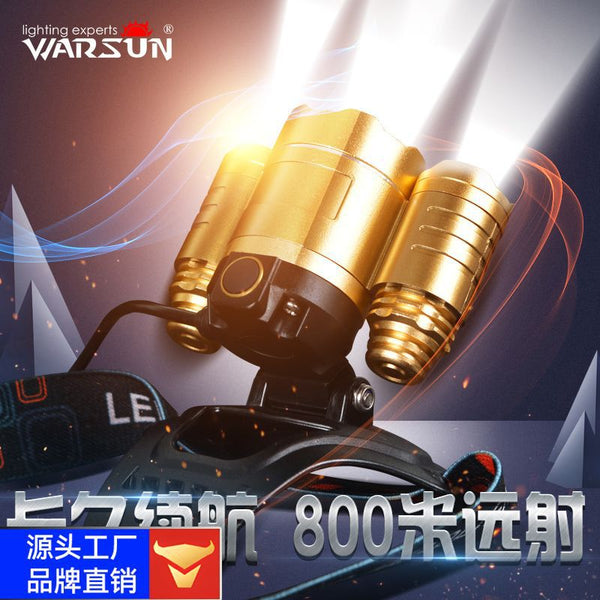 Walson KT80 zoom headlight charging strong light super bright miner light night fishing fish super bright long battery life home headlight