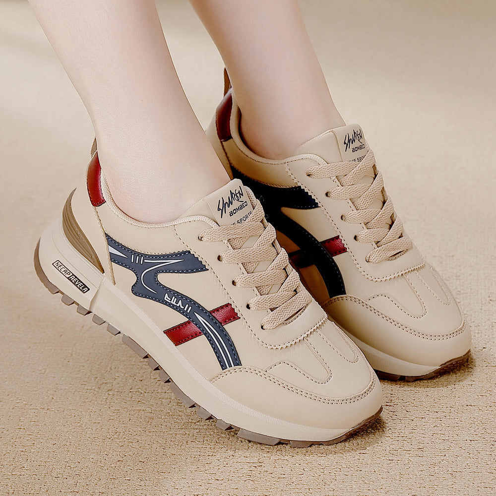 plus size leather sneakers women's running shoes spring 2025 new arrivalfashioncasualeasiest for match dad flats women