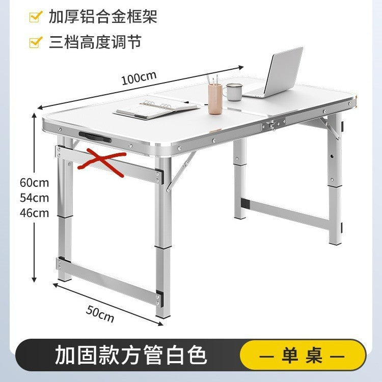 Aluminum alloy night market stall small table portable simple stall barbecue household table and chairs outdoor folding table