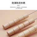 Stainless steel baking needle bbq double-headed fork wooden handle u-shaped barbecue fork chicken wing fork lamb skewer skewer barbecue tool