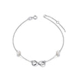 European and american cross-border hot-selling foot jewelry: lucky figure 8 pearl beach anklet, handmade beaded multi-layer anklet, premium style