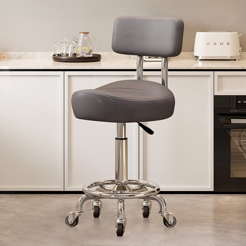 Saddle Chair Kitchen Cooking Chair Front Desk Cashier High Stool Universal Wheel Lifting Chair Beauty Barber Stool