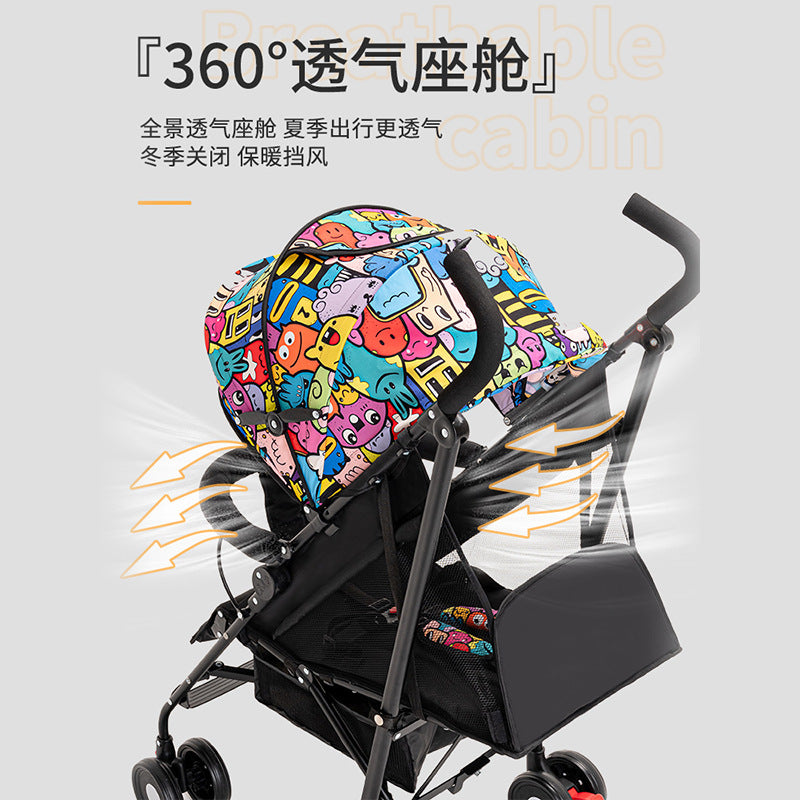 Wholesale baby strollers, umbrella strollers, sit and lie down, lightweight, foldablekids baby umbrella handle stroller, bb stroller, dropshipping