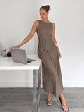new european and american style solid color sleeveless dress - perfect for cross-border  sales