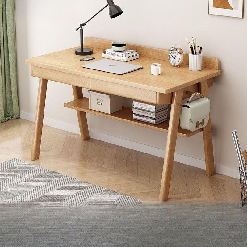 Solid wood nordic desk bedroom writing student home study table minimalist simple desktop computer desk computer desk chair