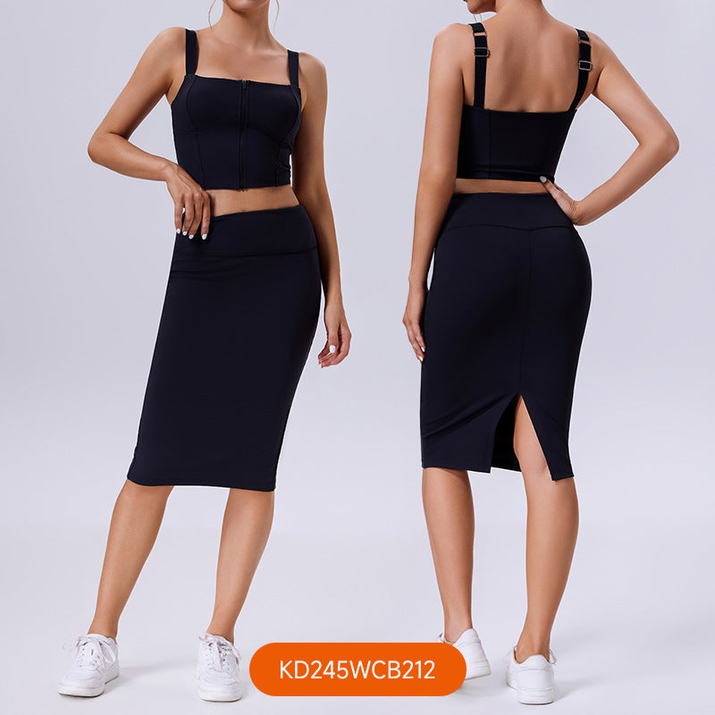 Autumn new eco-friendly biodegradable activewear yoga set - slimming, beautiful back, women's fitness top and bottom set