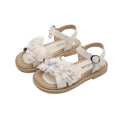 Kids' sandals for performances & summer: new pearl-embellished princess sandals for girls - stylish and versatile baby sandals