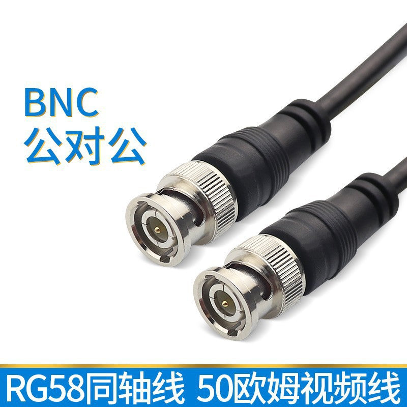 Customized BNC male-to-male jumper 50 ohm RG58 security surveillance camera video projector coaxial video cable