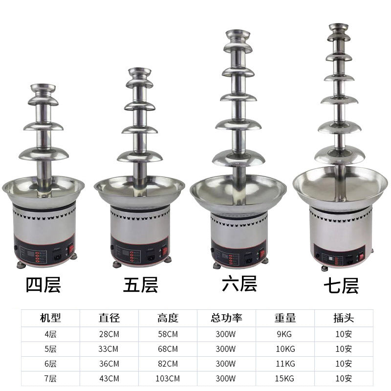 Commercial chocolate fountain/waterfall machine - 4/5/6/7 tier windshield cover - pvc windproof & dustproof plastic isolation shield