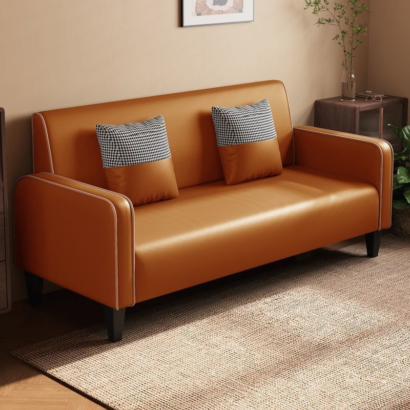 Accessible luxury fabric sofa apartment small apartment living room sofa no-wash technical cloth double three-person simple small sofa wood