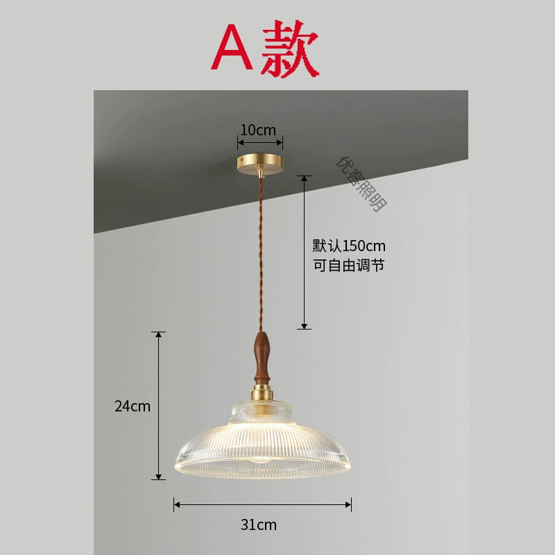 Wabi Sand Nordic simple restaurant bar creative bedside Japanese banquet style retro chandelier high-end household chandelier