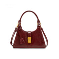 Fashionable 2025 high-end retro oil wax leather bridal wedding bag mother bag daily use satchel underarm bag