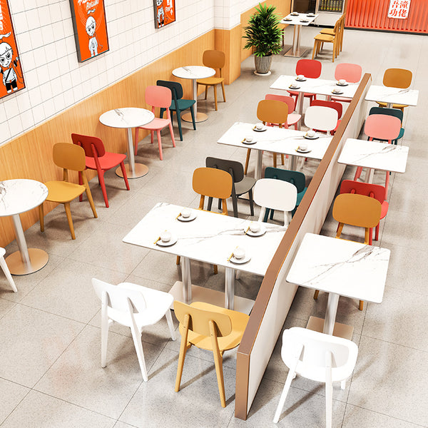 Restaurant rock slab dining table burger restaurant fast food restaurant dining table milk tea shop staff canteen combination table and chair commercial