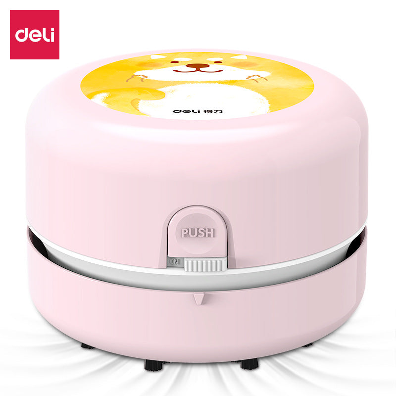 Deli desktop cleaner, suction eraser, crumb vacuum cleaner, students use mini children's large suction to charge and absorb ash.