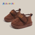 winter new boys' fleece-lined warm cotton shoes, girls' soft-soled casual shoes, kids' large cotton shoes, ages 1-6