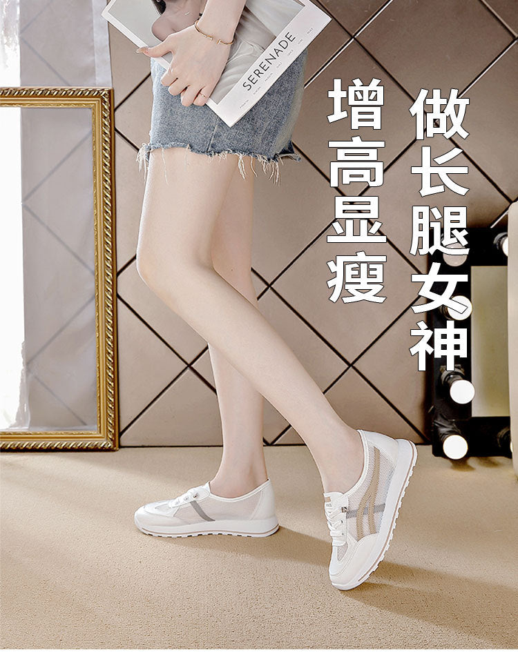Summer women's shoes new breathable mesh shoes women's korean style versatile white shoes thin sole sports shoes casual dad shoes women