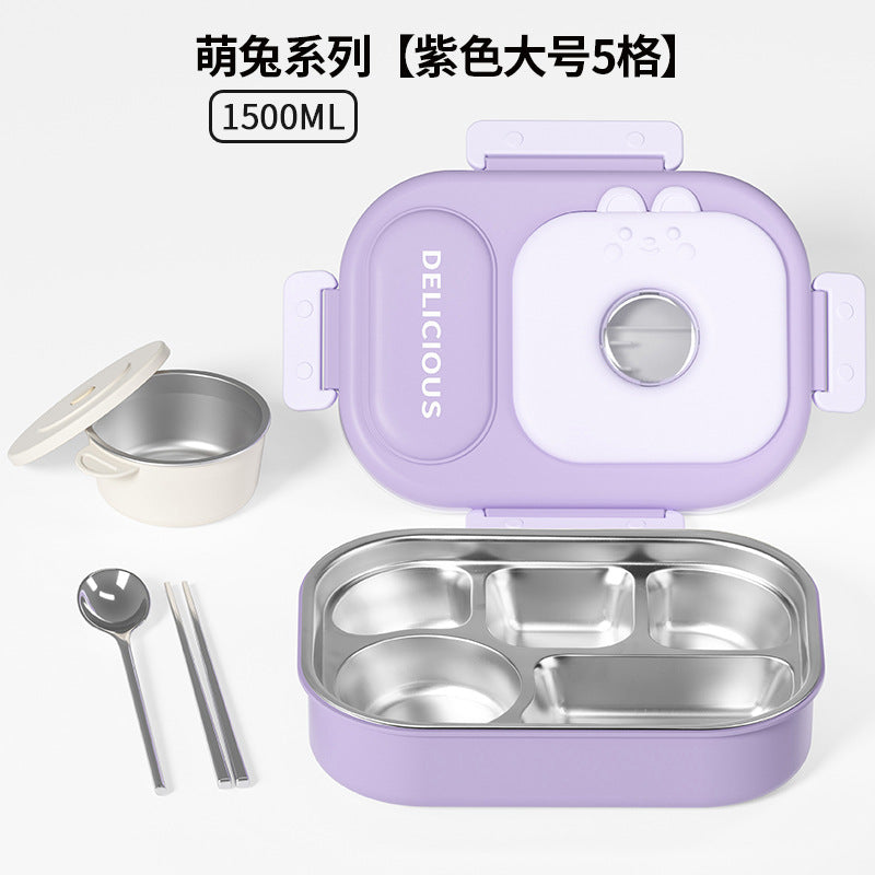 316 stainless steel thermal insulation lunch box is convenient for students to go to work Bento box Microwave oven canteen lunch box
