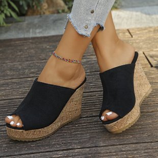 summer new arrival: plus-size high-heeled slippers for women (sizes 35-42). wholesale available. dropshipping to  and