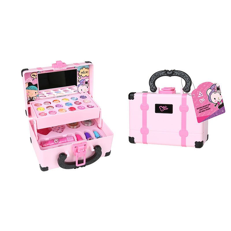 Cross-border children's play house princess girl cosmetics lipstick blush makeup box nail polish set toys wholesale