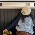 Girls' sweatshirt - new autumn  collection - casual, loose-fit crewneck top with color block raglan sleeves and print - suitable for mid-to-large children - perfect for spring and autumn