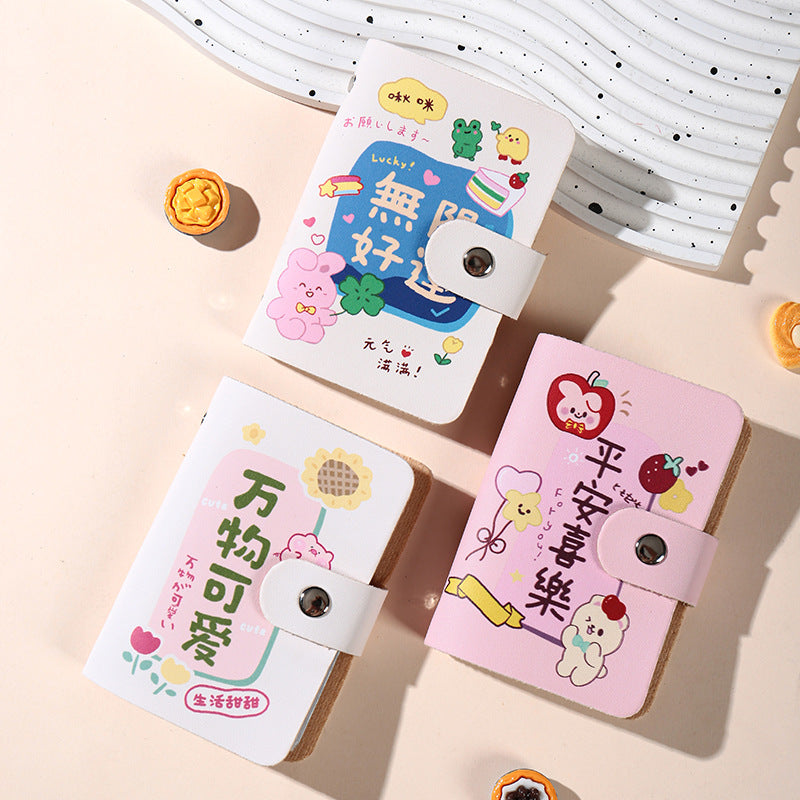 Ping An Joy Card Bag Women's Small Ultra-thin High-value Anti-magnetic ID Bag Driving Book Business Card Clip Card Holder Multi-Card Holder
