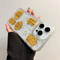 Suitable for apple 16pro transparent glue gold foil text mobile phone case iphone13/15 acrylic protective cover 12