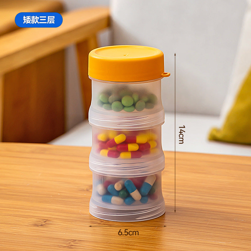 Mini grid storage box, small drug drug storage box, household classification in seven days, portable medicine box dispenser