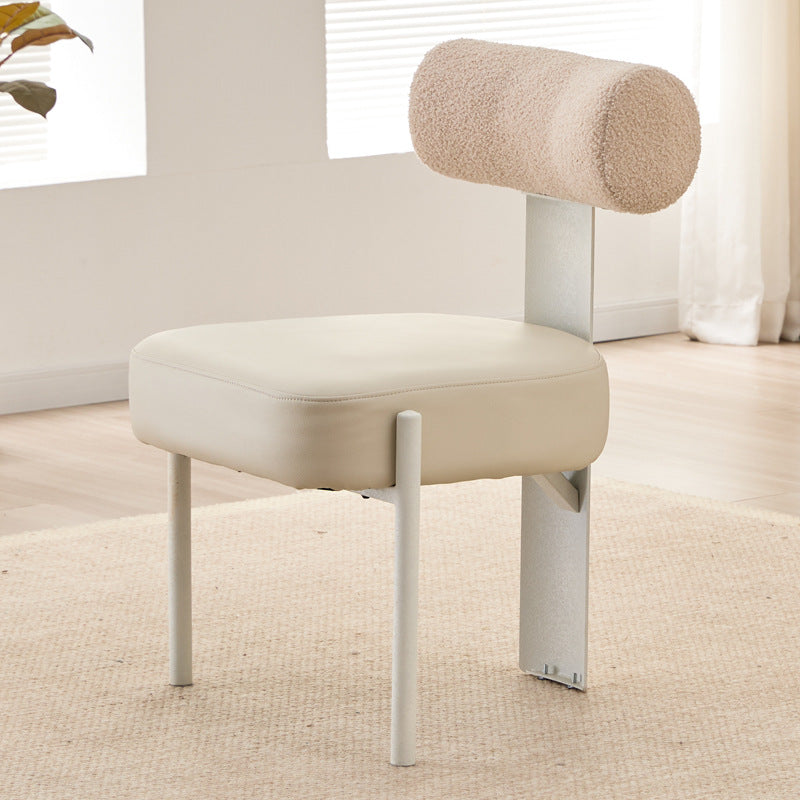 Italian minimalist dining table and chairs, light luxury chairs, home backrest chairs, cream style - direct from the source factory