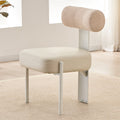 Italian minimalist dining table and chairs, light luxury chairs, home backrest chairs, cream style - direct from the source factory