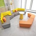 Office consultation hotel lobby business office reception living room reception area waiting leather sofa combination