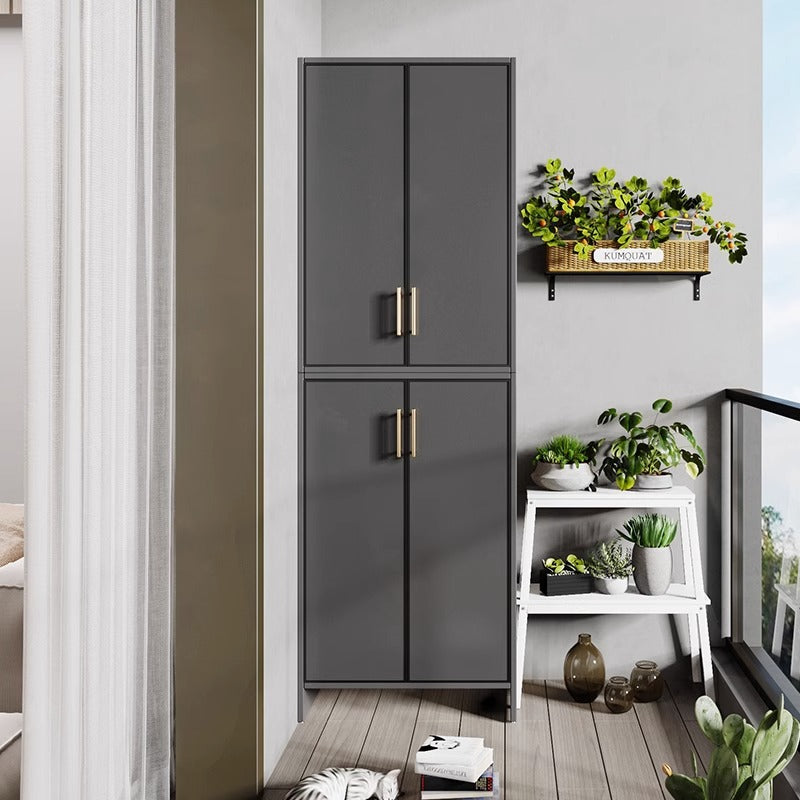 Space Aluminum Balcony Locker Sunscreen Wardrobe Large Capacity Cabinet Sundries Storage Cabinet Locker Shoe Cabinet Side Cabinet