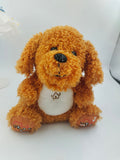 artificial teddy dog doll breathing stuffed toy doll sitting dog kids birthday gift doll