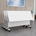 Foldable conference table multifunctional patchwork bench table training double office table foldable training table and chair combination